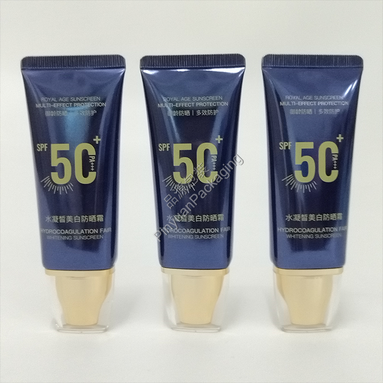 D30 30g Sunscreen Cream  High-gloss ABL Cosmetic Tube with Dedicated Square Cap