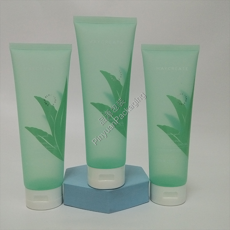 D50 250g Skincare Gel Translucent PE Cosmetic Tube with White Flip-top Cap