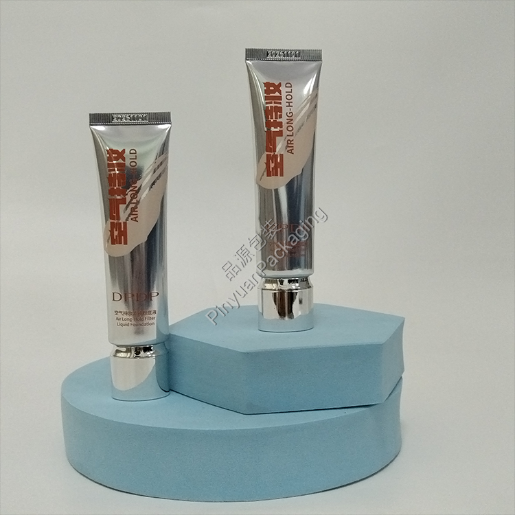 D25 30g Liquid Foundation ABL Cosmetic Tube with Oval Silver-plated Screw Cap