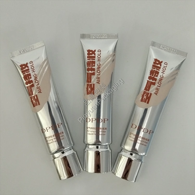 D25 30g Liquid Foundation ABL Cosmetic Tube with Oval Silver-plated Screw Cap