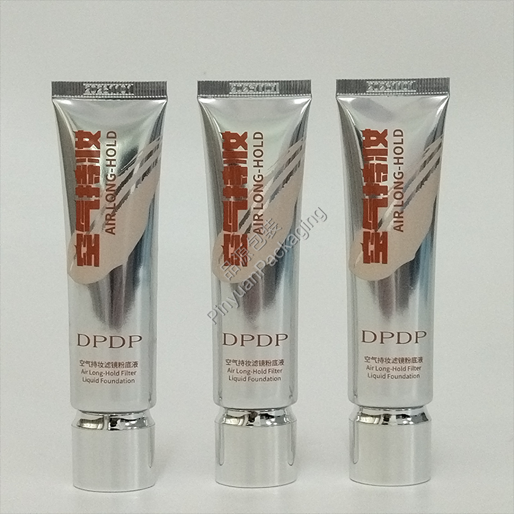 D25 30g Liquid Foundation ABL Cosmetic Tube with Oval Silver-plated Screw Cap