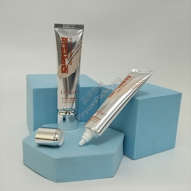 D25 30g Liquid Foundation ABL Cosmetic Tube with Oval Silver-plated Screw Cap