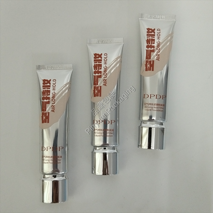 D25 30g Liquid Foundation ABL Cosmetic Tube with Oval Silver-plated Screw Cap