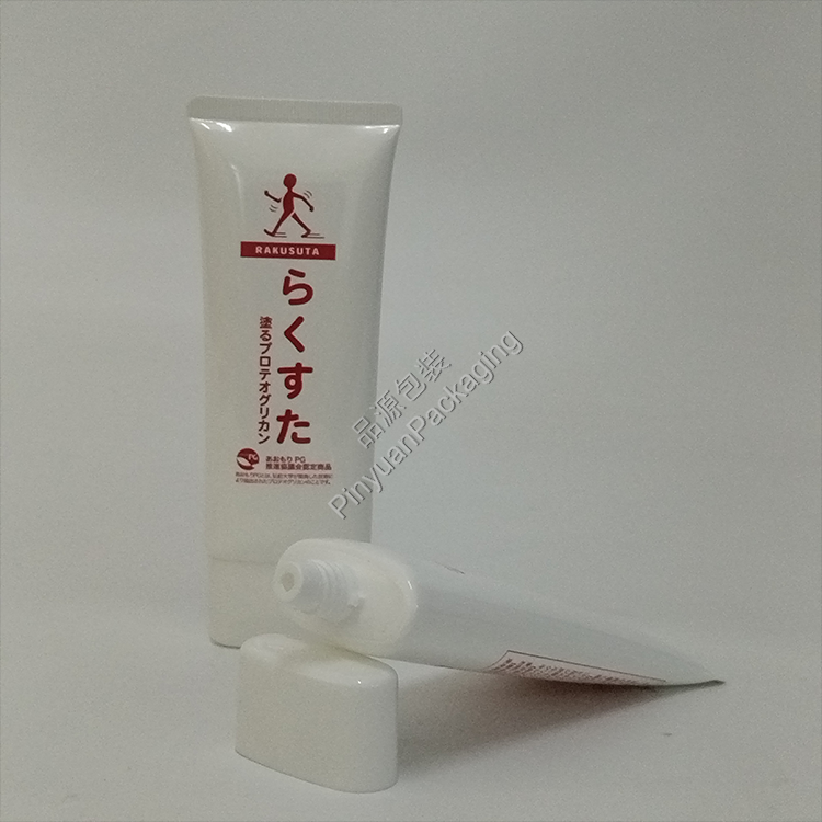 D40 100g Skincare Lotion PE Cosmetic Tube with White Oval Screw Cap