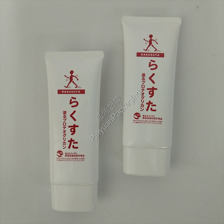 D40 100g Skincare Lotion PE Cosmetic Tube with White Oval Screw Cap