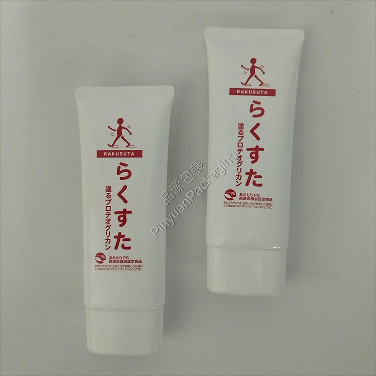 D40 100g Skincare Lotion PE Cosmetic Tube with White Oval Screw Cap