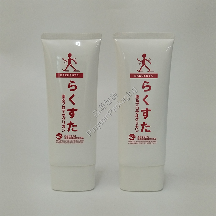 D40 100g Skincare Lotion PE Cosmetic Tube with White Oval Screw Cap