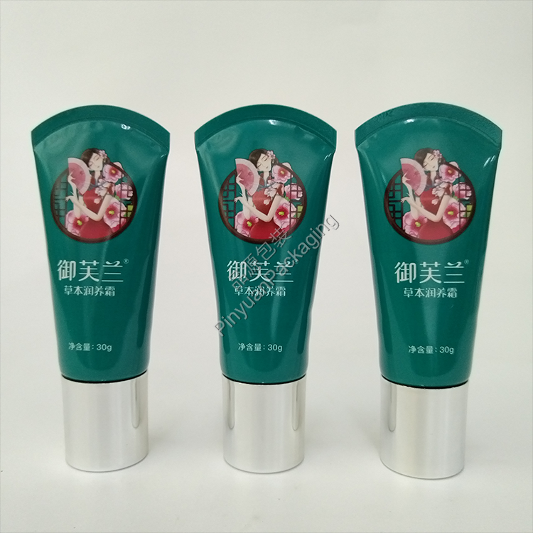 D30 30g Skincare Cream ABL Cosmetic Tube with Silver-plated Cylindrical Cap