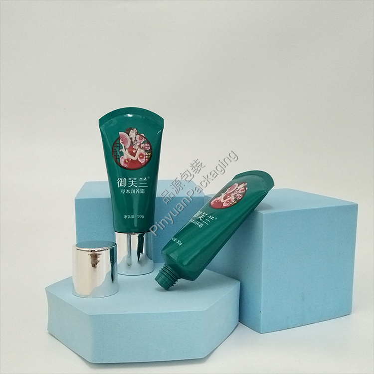 D30 30g Skincare Cream ABL Cosmetic Tube with Silver-plated Cylindrical Cap