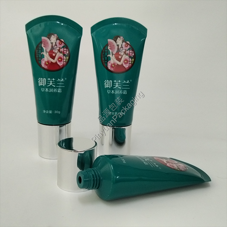 D30 30g Skincare Cream ABL Cosmetic Tube with Silver-plated Cylindrical Cap