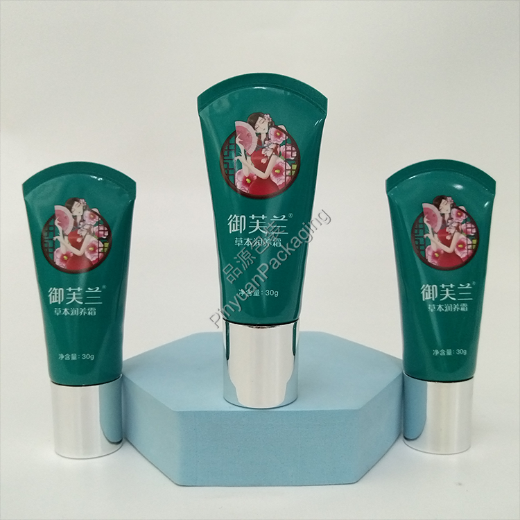 D30 30g Skincare Cream ABL Cosmetic Tube with Silver-plated Cylindrical Cap