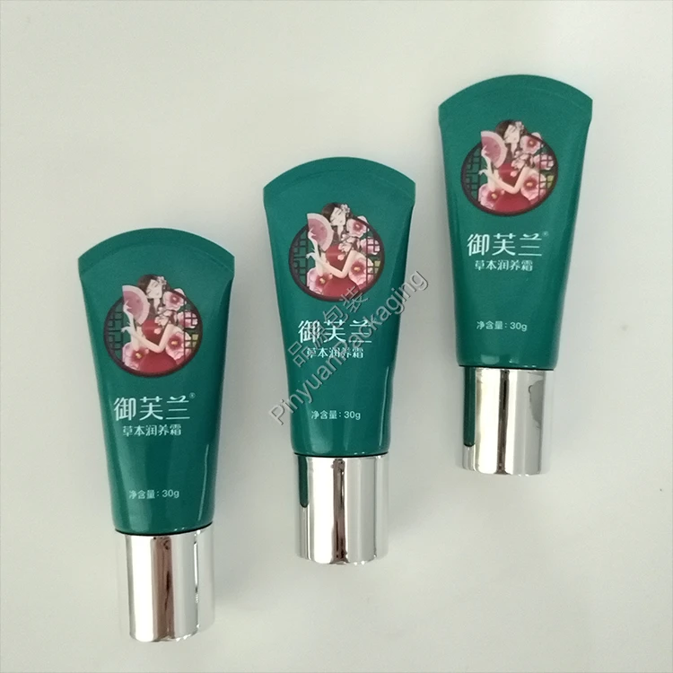 D30 30g Skincare Cream ABL Cosmetic Tube with Silver-plated Cylindrical Cap