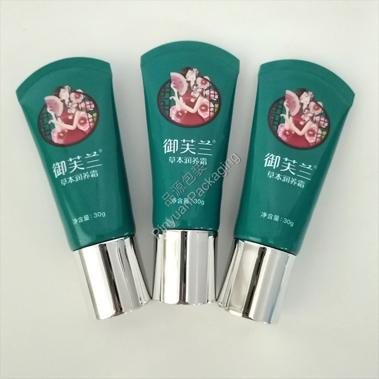 D30 30g Skincare Cream ABL Cosmetic Tube with Silver-plated Cylindrical Cap