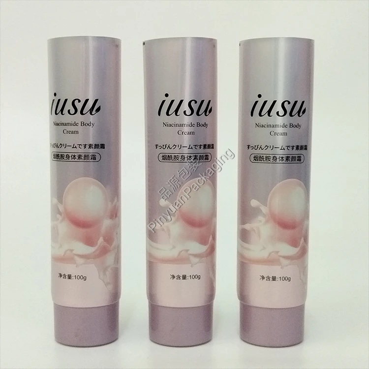 D40 100g Body Cream ABL Cosmetic Tube with Light Purple Screw Cap