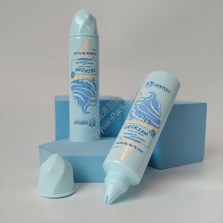 D40 120ml Hand Cream Body Cream PBL Cosmetic Tube with Ice Cream Screw Cap