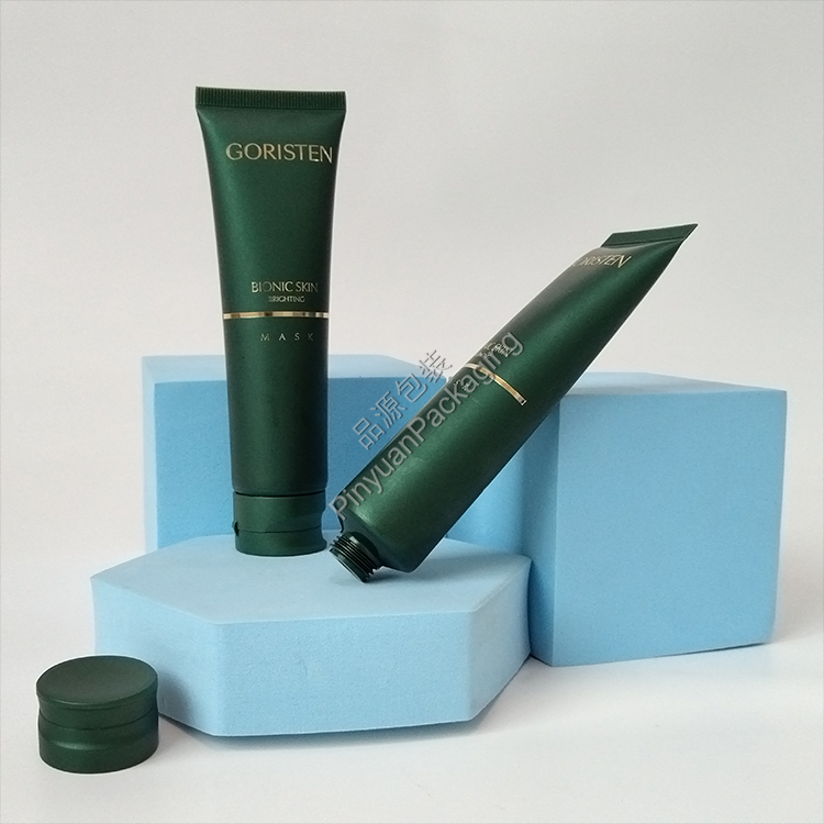 D30 50g Skin Mask PE Cosmetic Tube with Cute Green Flip-top Cap