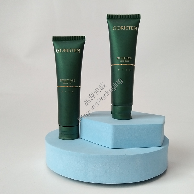 D30 50g Skin Mask PE Cosmetic Tube with Cute Green Flip-top Cap