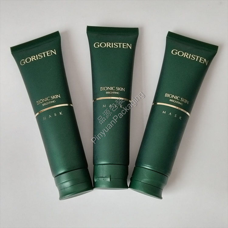 D30 50g Skin Mask PE Cosmetic Tube with Cute Green Flip-top Cap