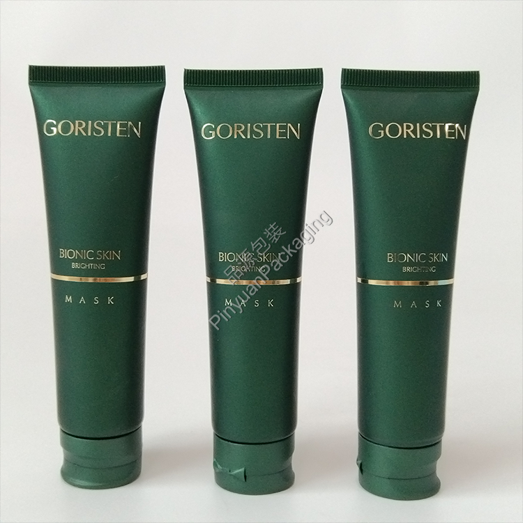 D30 50g Skin Mask PE Cosmetic Tube with Cute Green Flip-top Cap