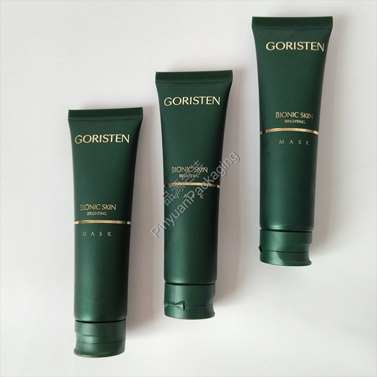 D30 50g Skin Mask PE Cosmetic Tube with Cute Green Flip-top Cap