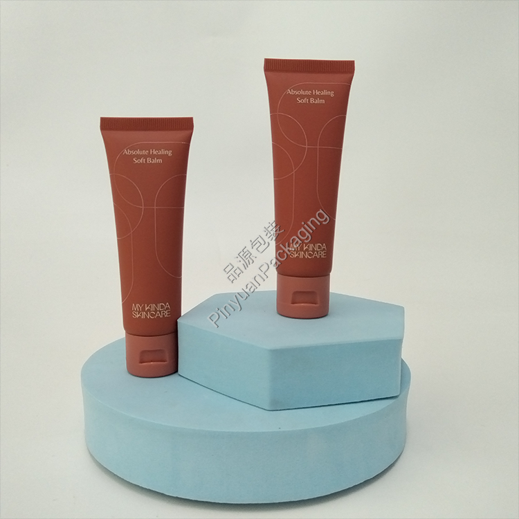D30 50ml Soft Balm PE Cosmetic Tube with Brown Flip-top Cap