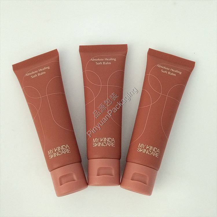 D30 50ml Soft Balm PE Cosmetic Tube with Brown Flip-top Cap