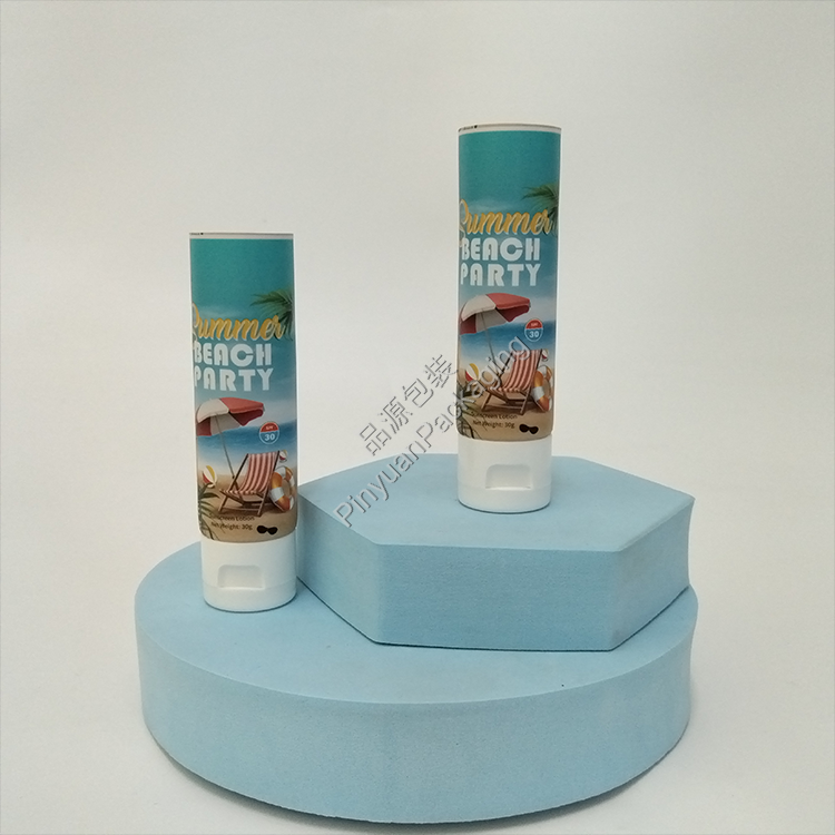 D30 30g Sunscreen Lotion ABL Cosmetic Tube with White Flip-top Cap