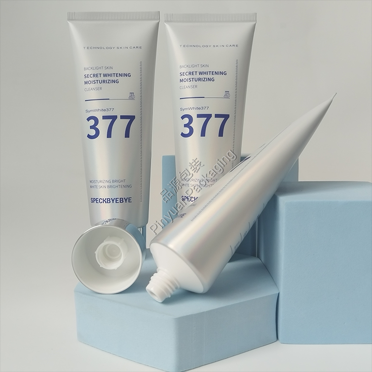 D40 100ml Skincare Cleanser Cream Laser ABL Cosmetic Tube with Silver-plated Screw Cap