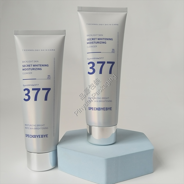 D40 100ml Skincare Cleanser Cream Laser ABL Cosmetic Tube with Silver-plated Screw Cap