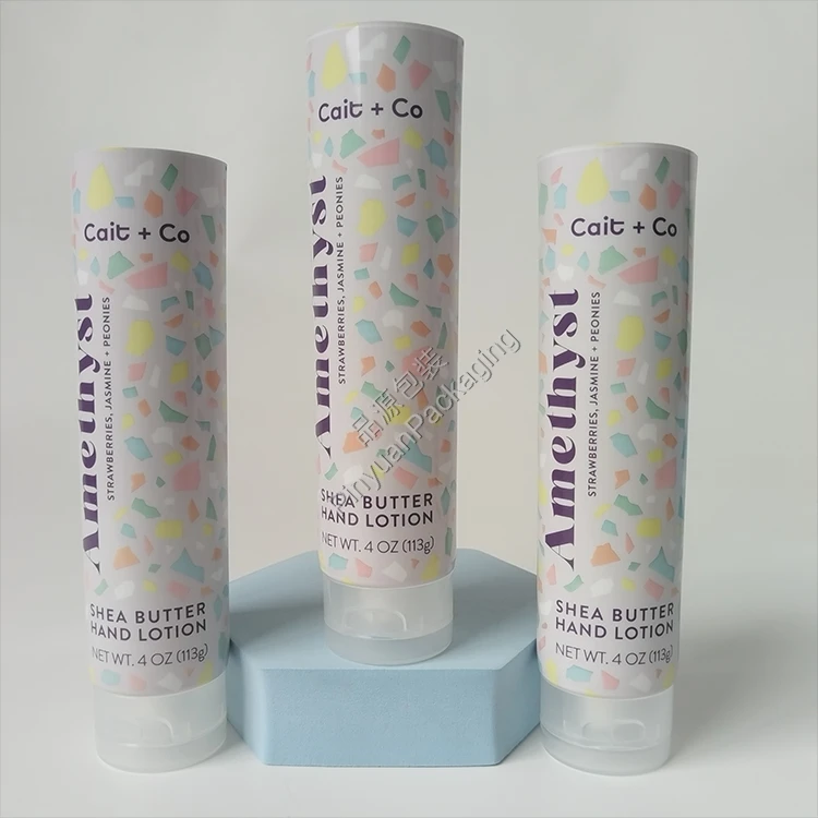 D40 113g Hand Lotion ABL Cosmetic Tube with Transparent Flip-top Cap
