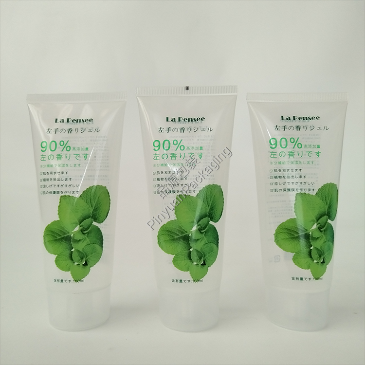 D40 100ml Skincare Gel Cream Transparent PBL Cosmetic Tube with Transparent Screw Cap
