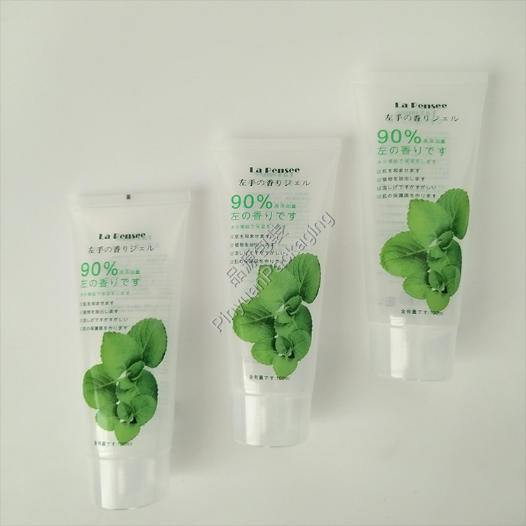 D40 100ml Skincare Gel Cream Transparent PBL Cosmetic Tube with Transparent Screw Cap