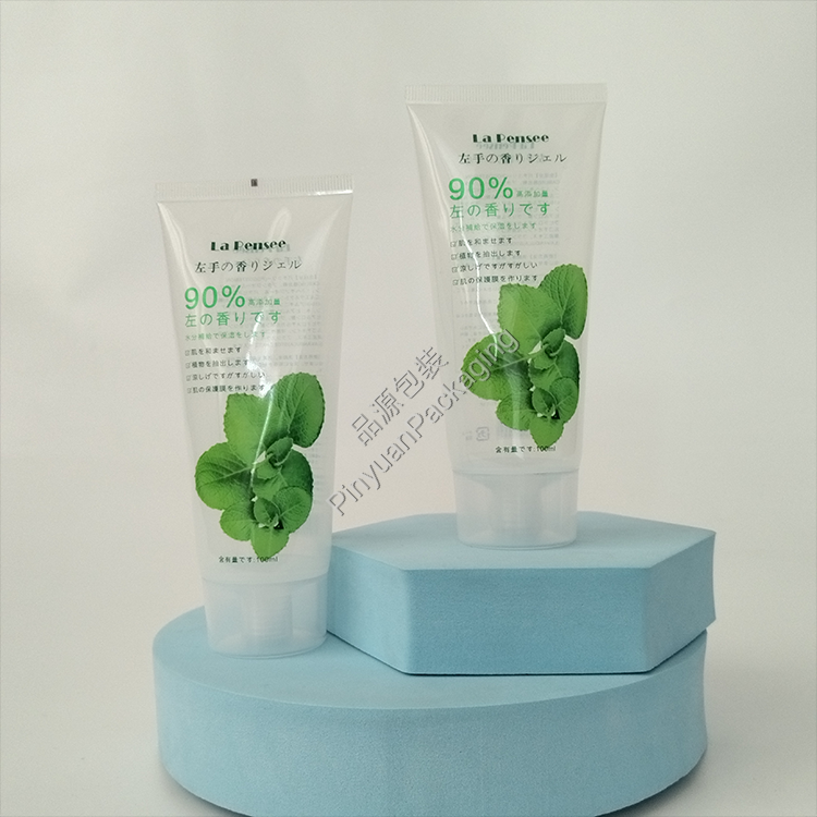 D40 100ml Skincare Gel Cream Transparent PBL Cosmetic Tube with Transparent Screw Cap