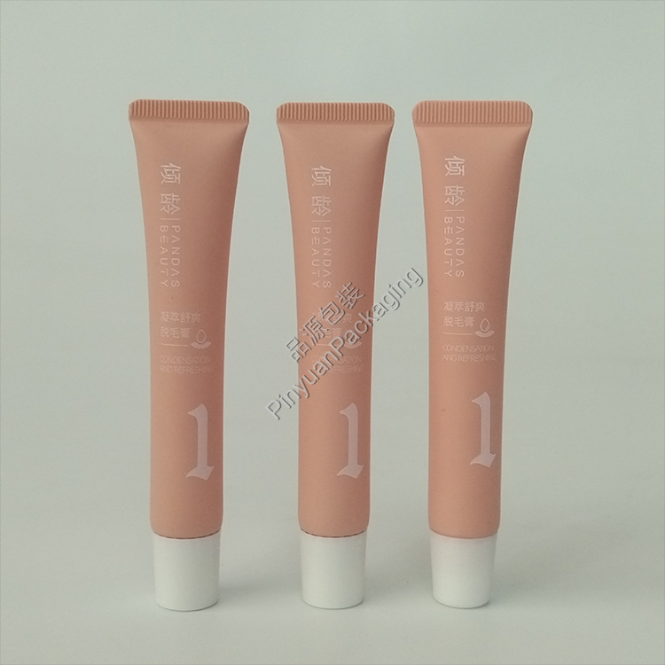 D19 25g Hair Removal Lip Balm Cream PE Cosmetic Tube with White Screw Cap