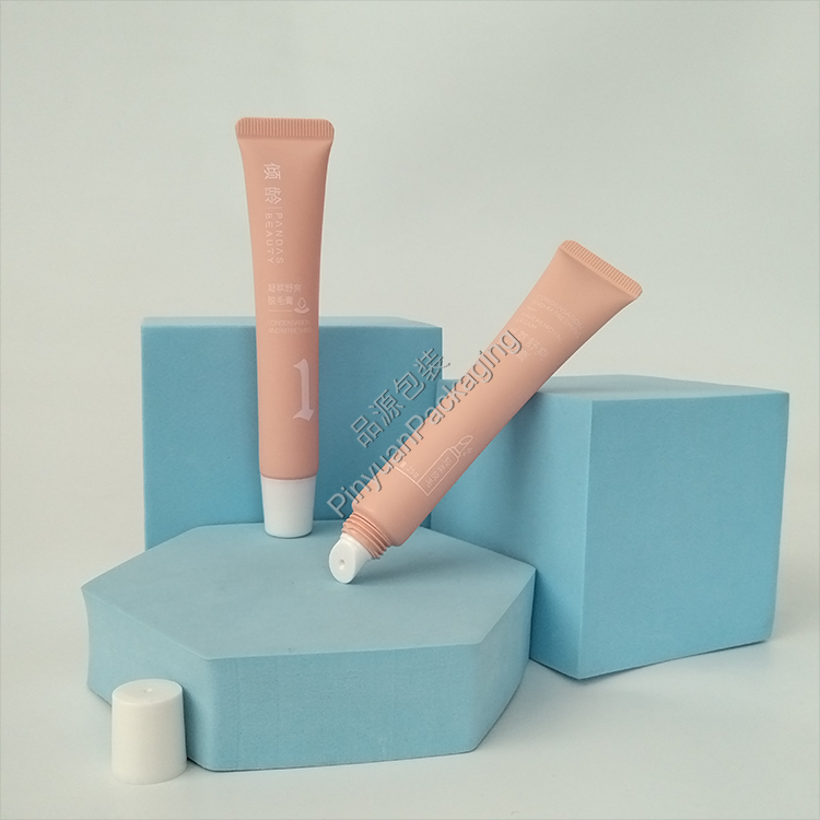 D19 25g Hair Removal Lip Balm Cream PE Cosmetic Tube with White Screw Cap