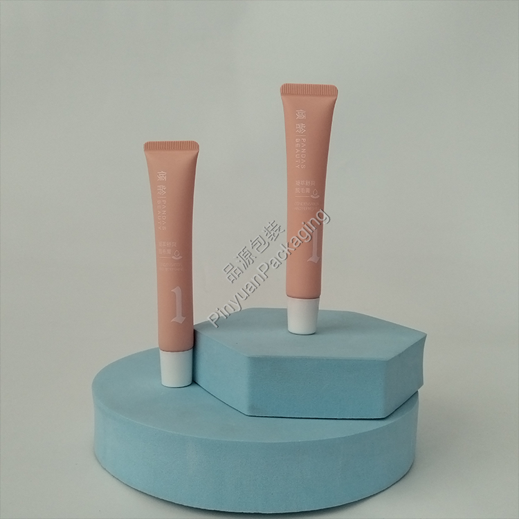 D19 25g Hair Removal Lip Balm Cream PE Cosmetic Tube with White Screw Cap