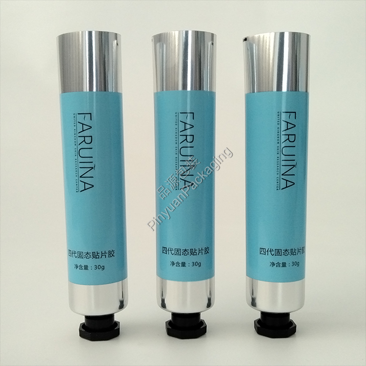 D25 30g Adhesive Patch Hand Cream ABL Cosmetic Tube with Black Octagonal Cap