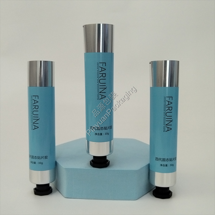 D25 30g Adhesive Patch Hand Cream ABL Cosmetic Tube with Black Octagonal Cap