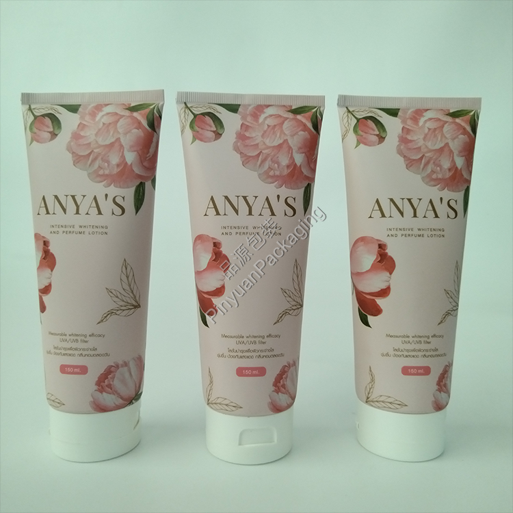 D50 150ml Skincare Perfume Lotion ABL Cosmetic Tube with White Flip-top Cap