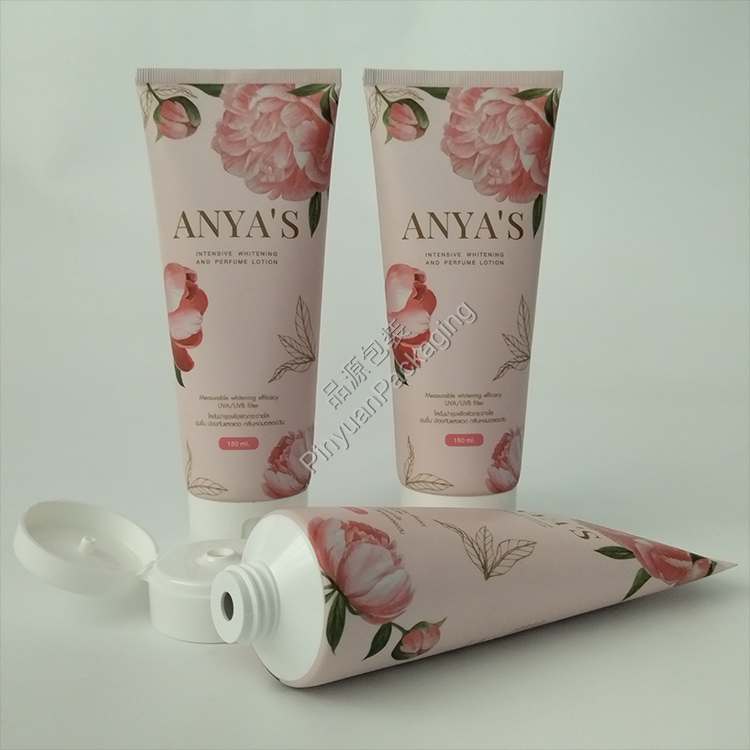 D50 150ml Skincare Perfume Lotion ABL Cosmetic Tube with White Flip-top Cap