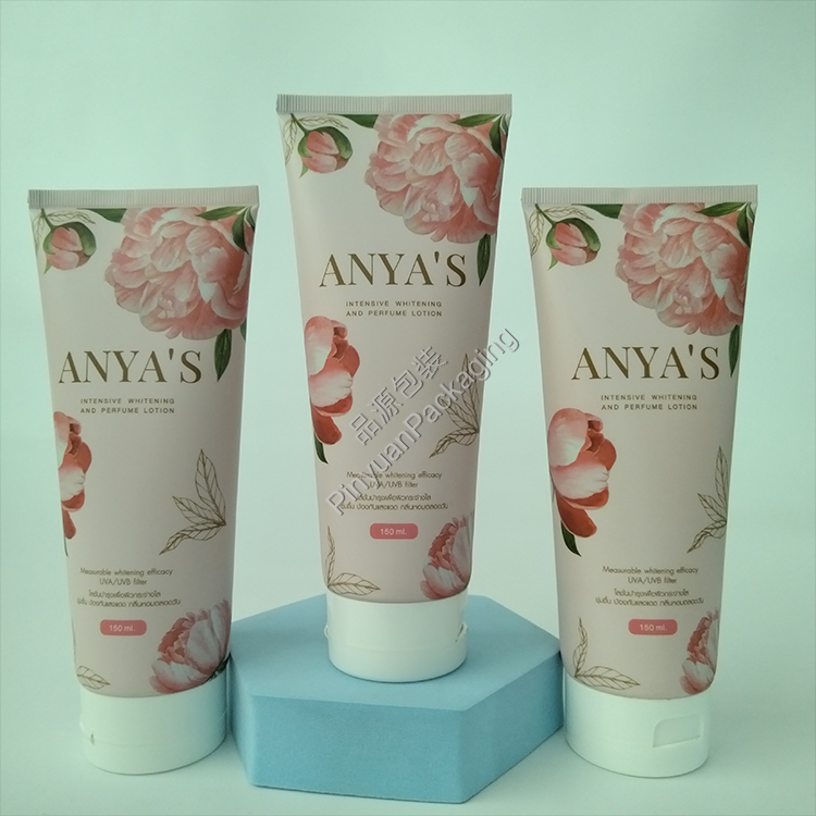 D50 150ml Skincare Perfume Lotion ABL Cosmetic Tube with White Flip-top Cap