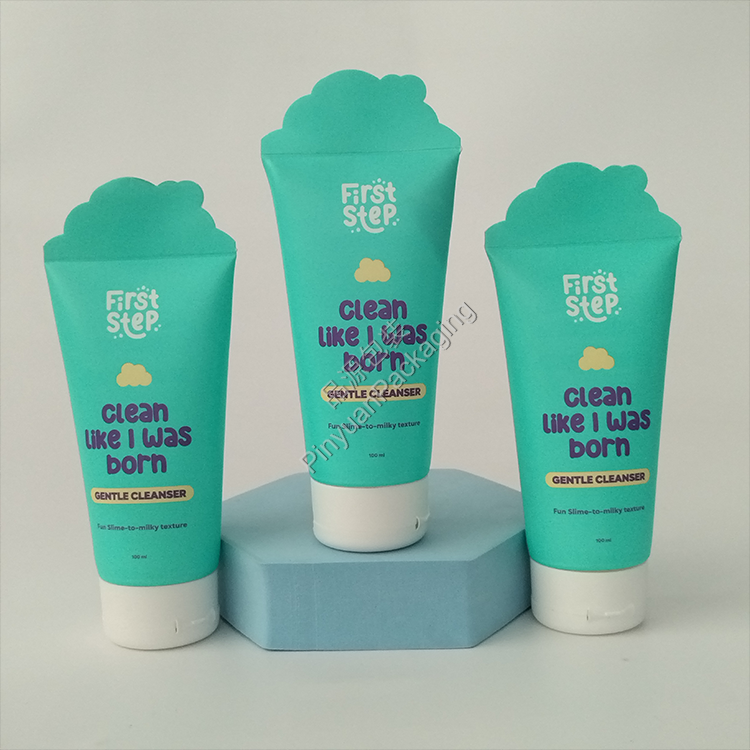 D40 100ml Facial Cleanser PBL Cosmetic Tube with Curved Flip-top Cap