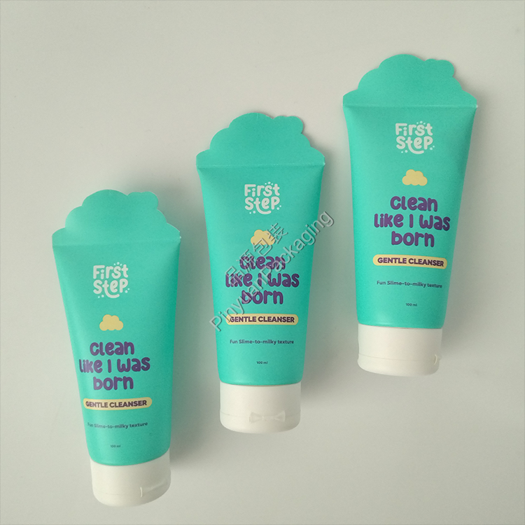 D40 100ml Facial Cleanser PBL Cosmetic Tube with Curved Flip-top Cap