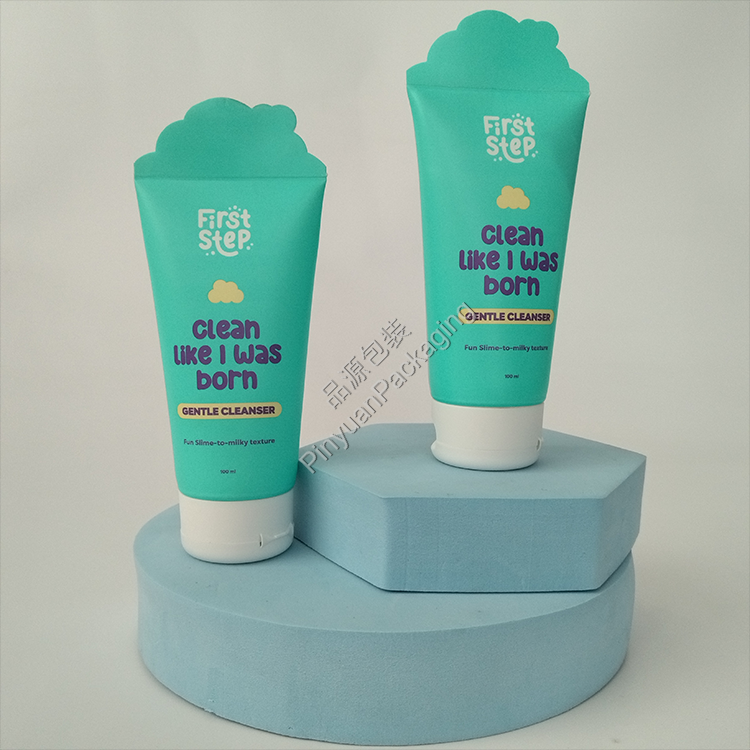 D40 100ml Facial Cleanser PBL Cosmetic Tube with Curved Flip-top Cap