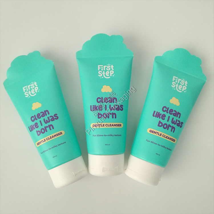 D40 100ml Facial Cleanser PBL Cosmetic Tube with Curved Flip-top Cap
