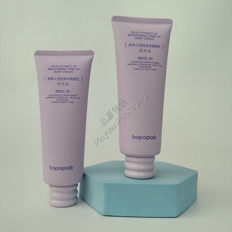 D40 120g Body Cream PE Cosmetic Tube with Cute Purple Screw Cap