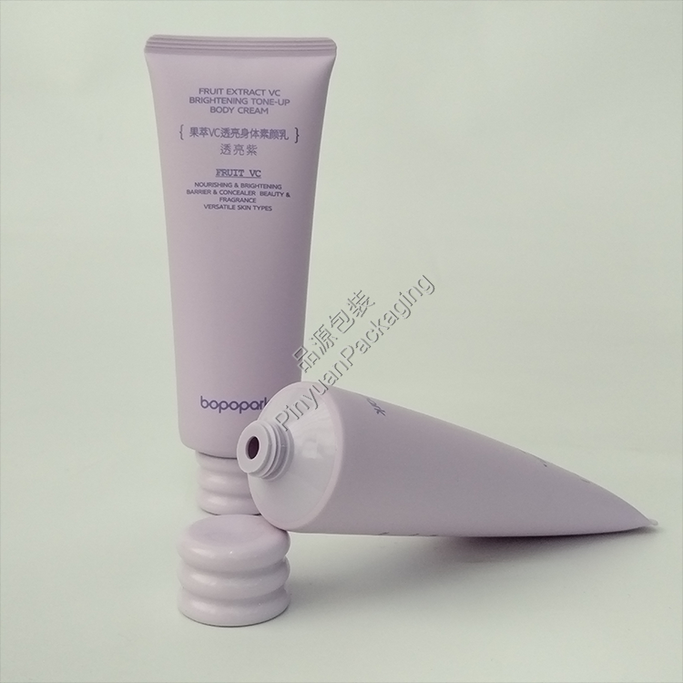 D40 120g Body Cream PE Cosmetic Tube with Cute Purple Screw Cap