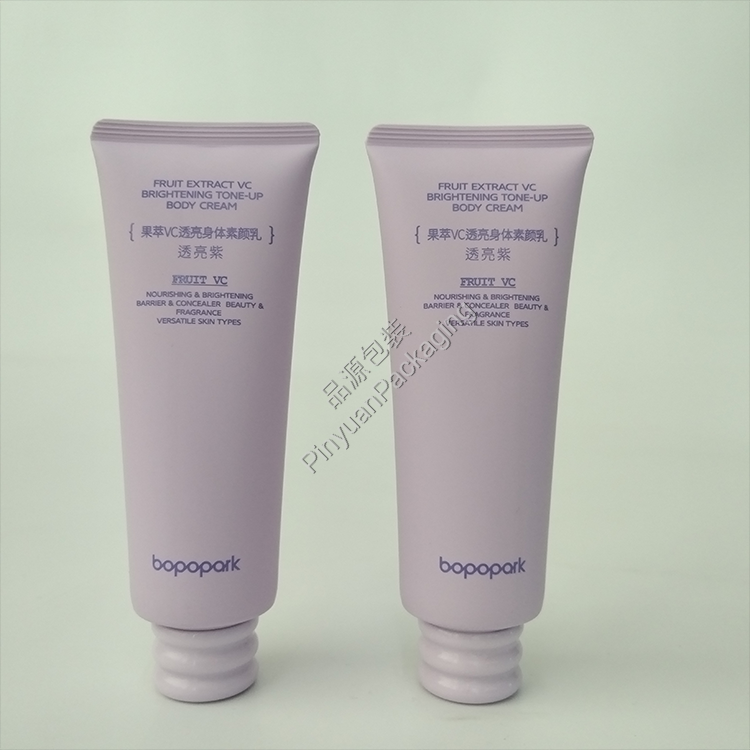D40 120g Body Cream PE Cosmetic Tube with Cute Purple Screw Cap