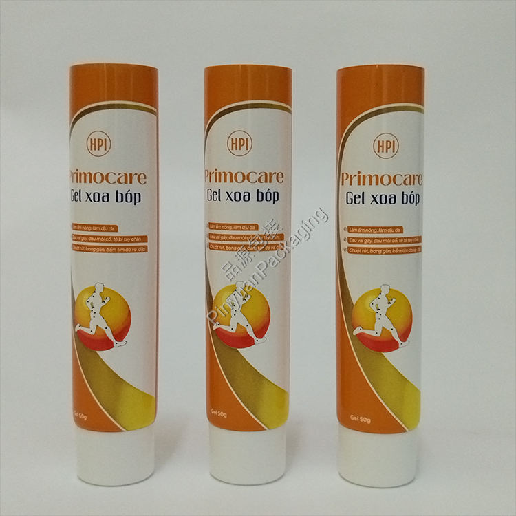 D30 50g Massage Gel for Muscle Relief PE Cosmetic Tube with White Screw Cap