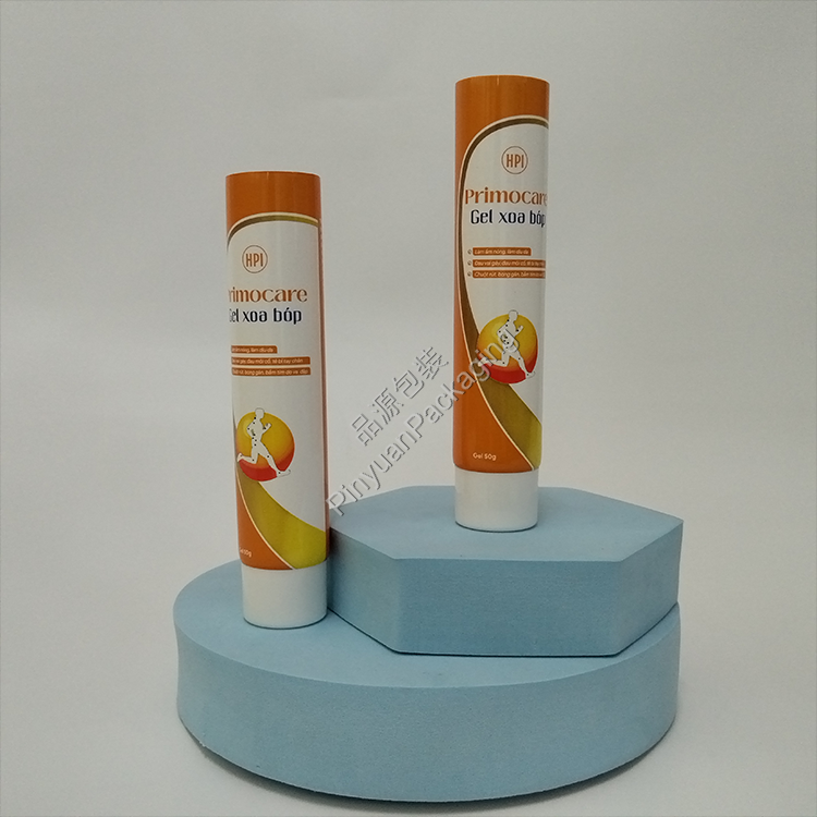 D30 50g Massage Gel for Muscle Relief PE Cosmetic Tube with White Screw Cap